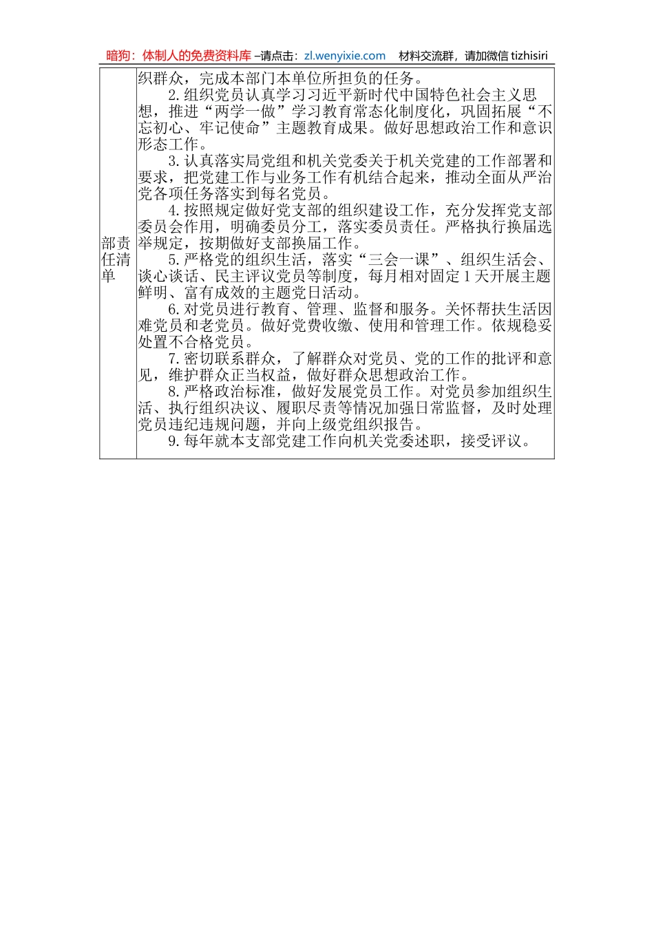 机关党的建设“三级四岗”责任清单_第3页