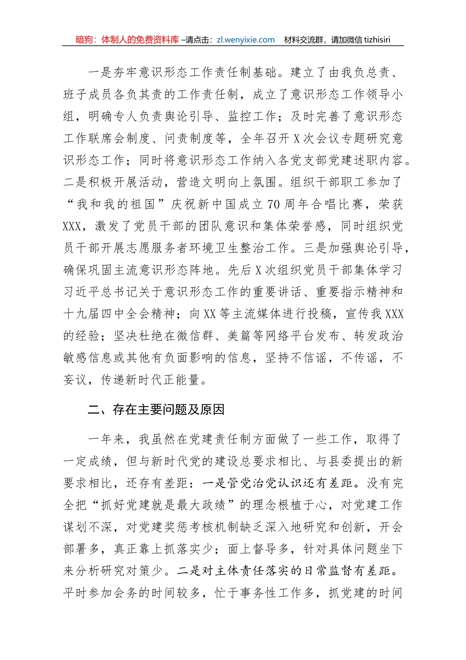2019年度履行党建责任制述职报告_第3页