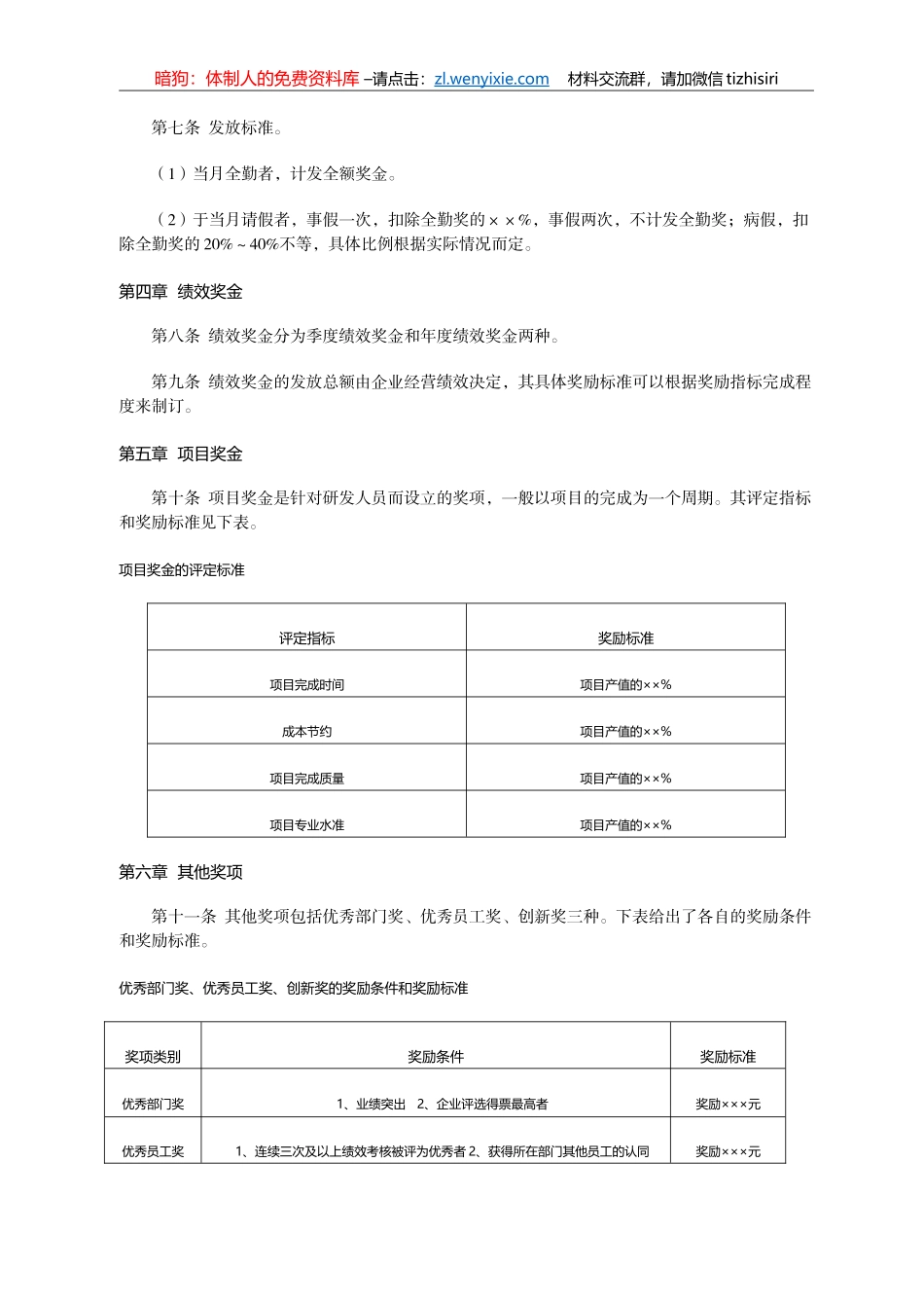 公司员工奖金管理制度_第2页