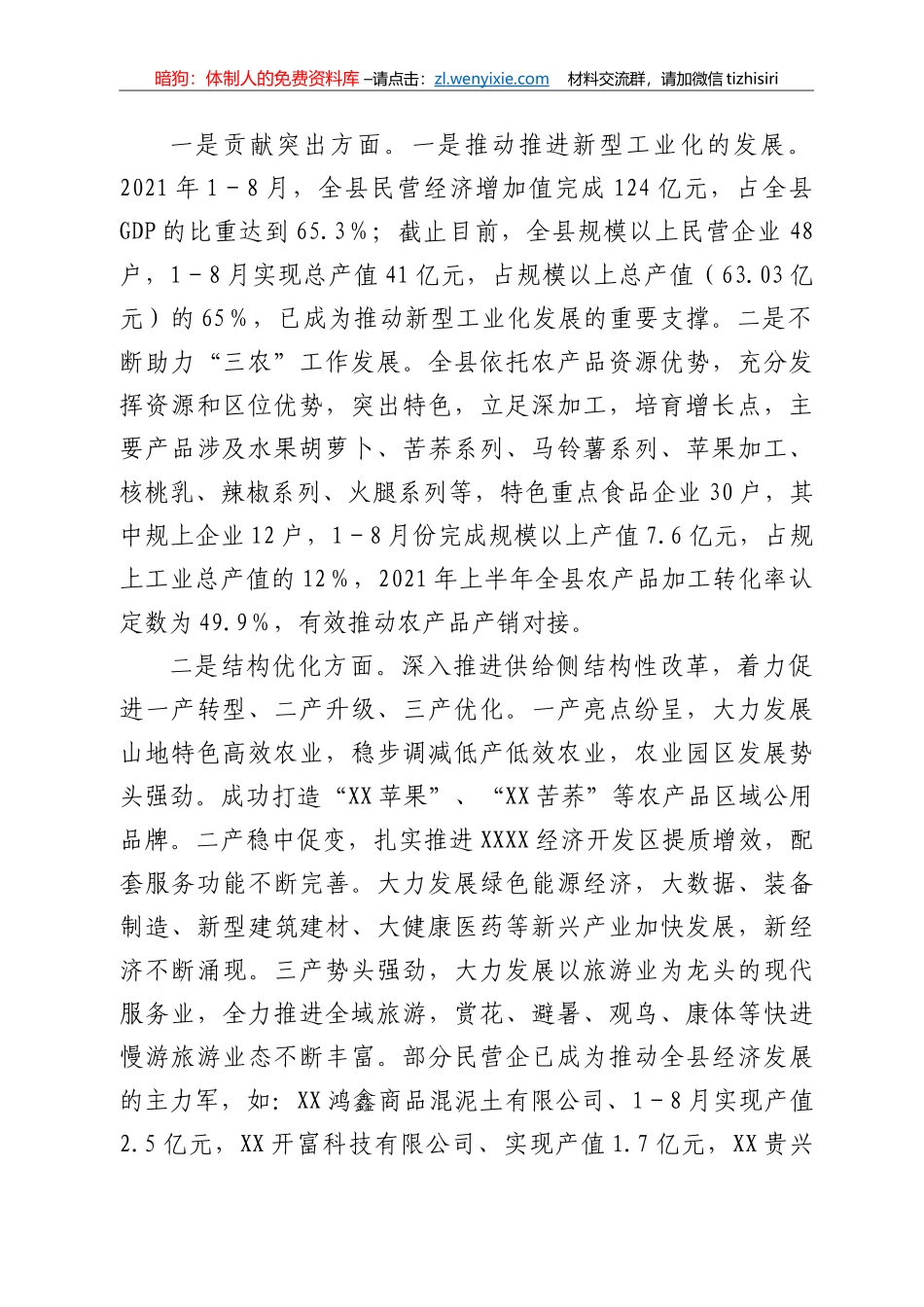 XX县2021年民营经济发展情况报告_第2页