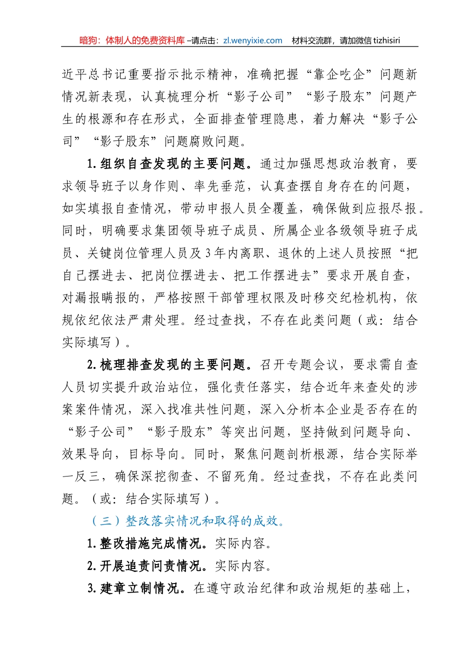 关于“影子公司”“影子股东”问题和持续深化化公为私问题专项整治工作情况的总结报告_第2页