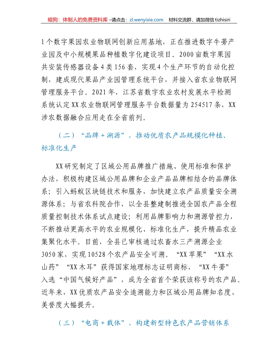 数字经济支持乡村振兴典型材料_第2页