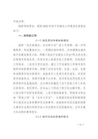 某局2022年度平安建设工作报告