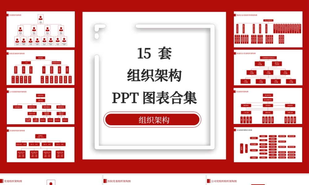 党务组织架构PPT图标合集