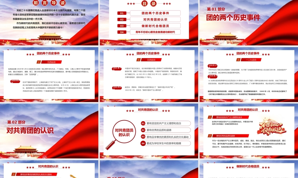 做新时代合格团员PPT