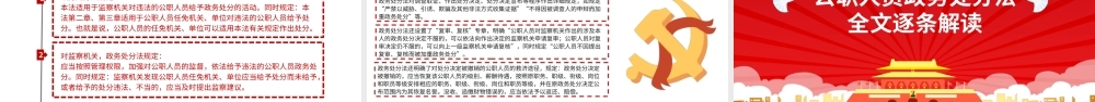 【PPT】全面解读《公职人员政务处分法》