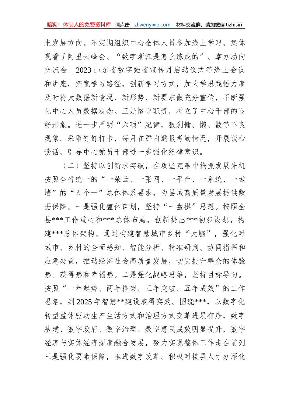 2023XX县大数据中心上半年工作总结_第2页