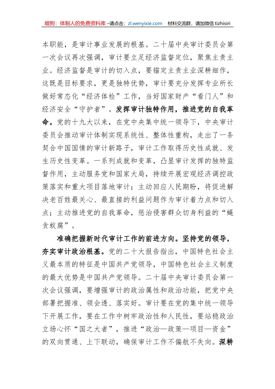 在国有企业审计工作专题研讨交流会上的发言材料_第2页