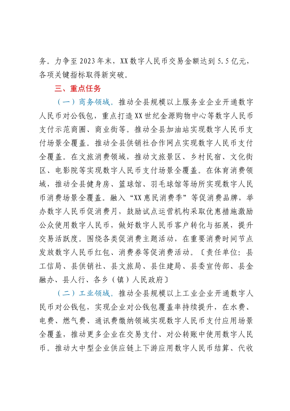 XX县2023年数字人民币试点行动计划_第2页