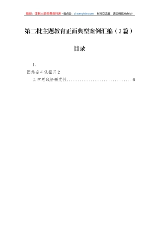 第二批主题教育正面典型案例汇编（2篇）