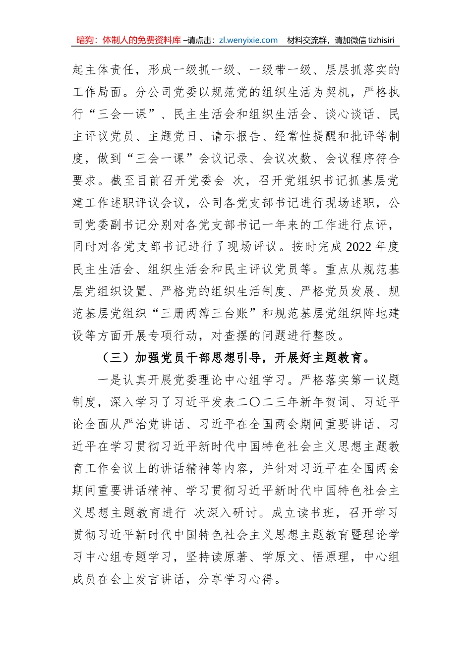 公司党委2023年工作总结报告_第2页