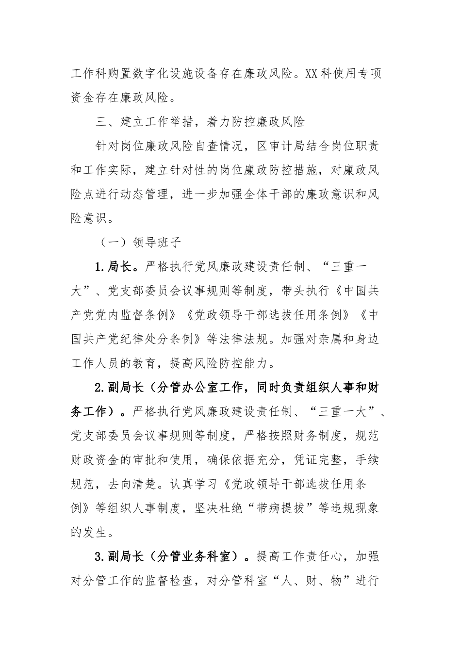 区审计局廉政风险排查防控自查报告_第3页