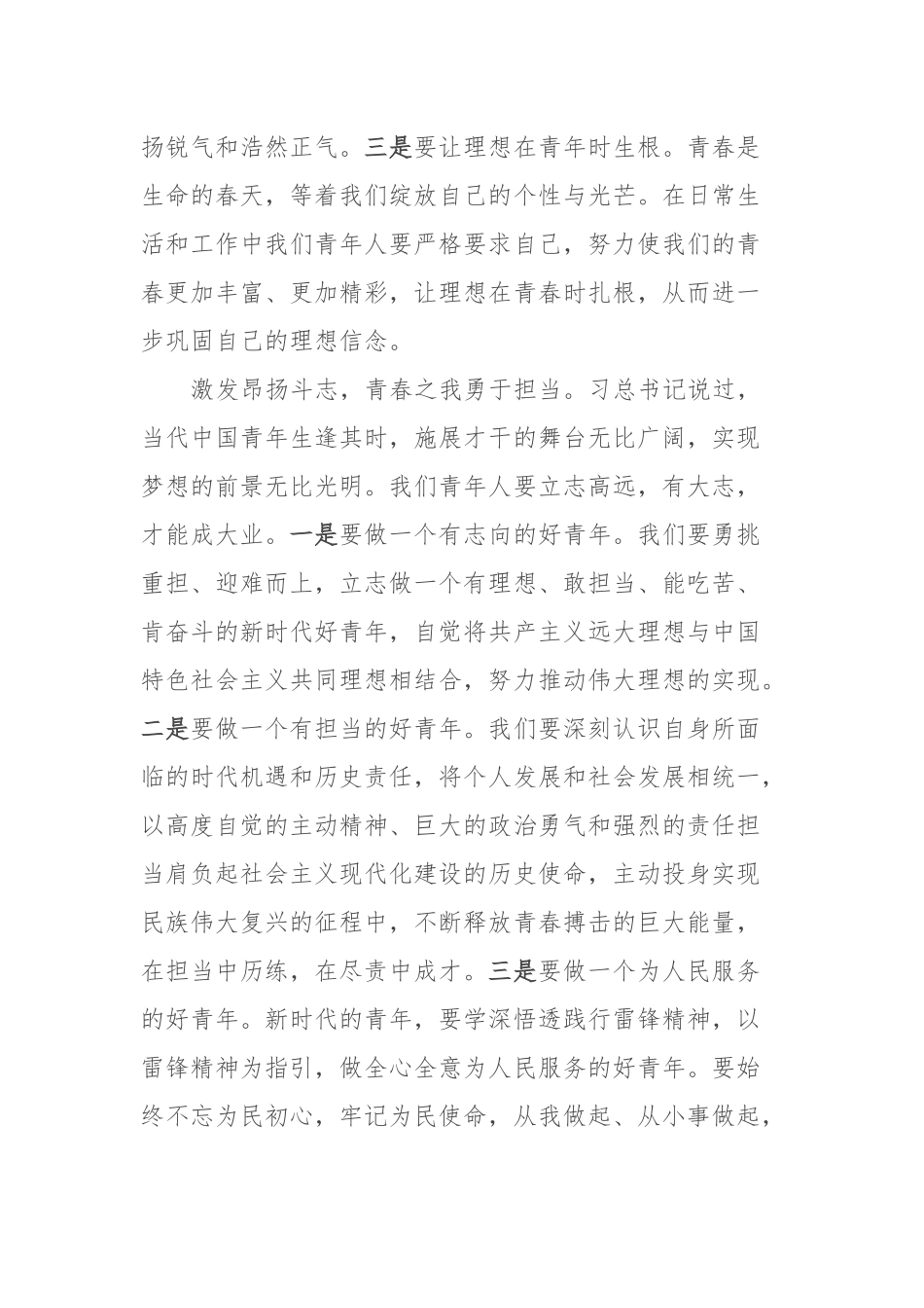 研讨发言：勇担时代使命，绽放青春光彩_第2页