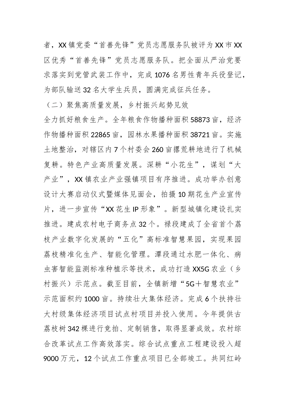 XX镇2023年工作总结和2024年工作计划_第2页