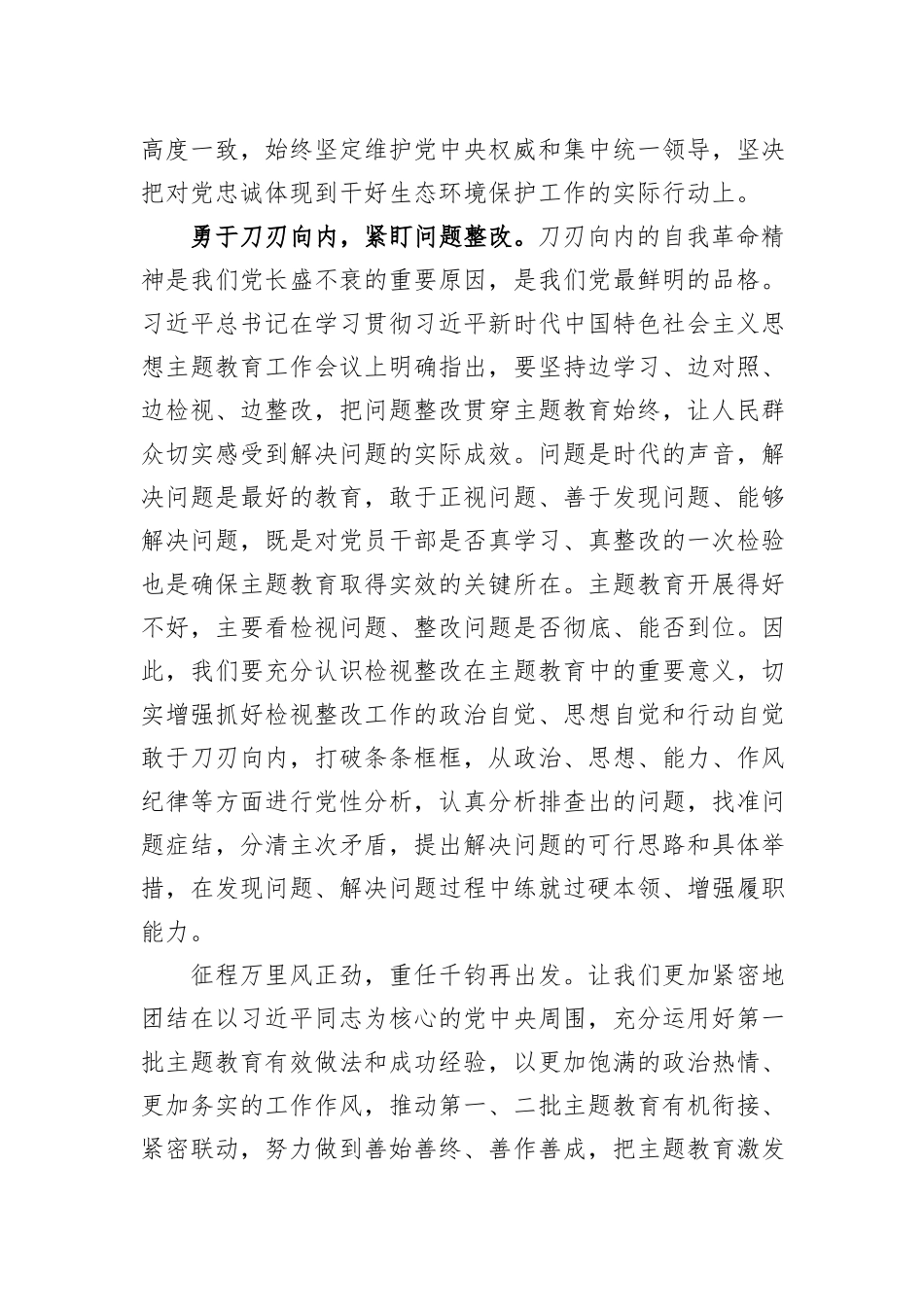 研讨发言：高质量开展主题教育+踔厉奋发阔步新征程_第3页