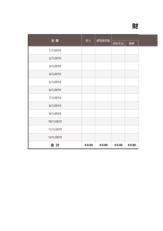 财务支出表-自动计算