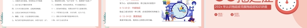 拖延症心理学课件PPT模板战胜拖延症培训公开课企业职场员工管理更新 (1)