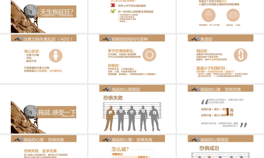 拖延症心理学课件PPT模板战胜拖延症培训公开课企业职场员工管理拖延症-04