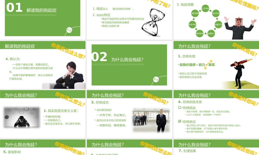 拖延症心理学课件PPT模板战胜拖延症培训公开课企业职场员工管理拖延症-07