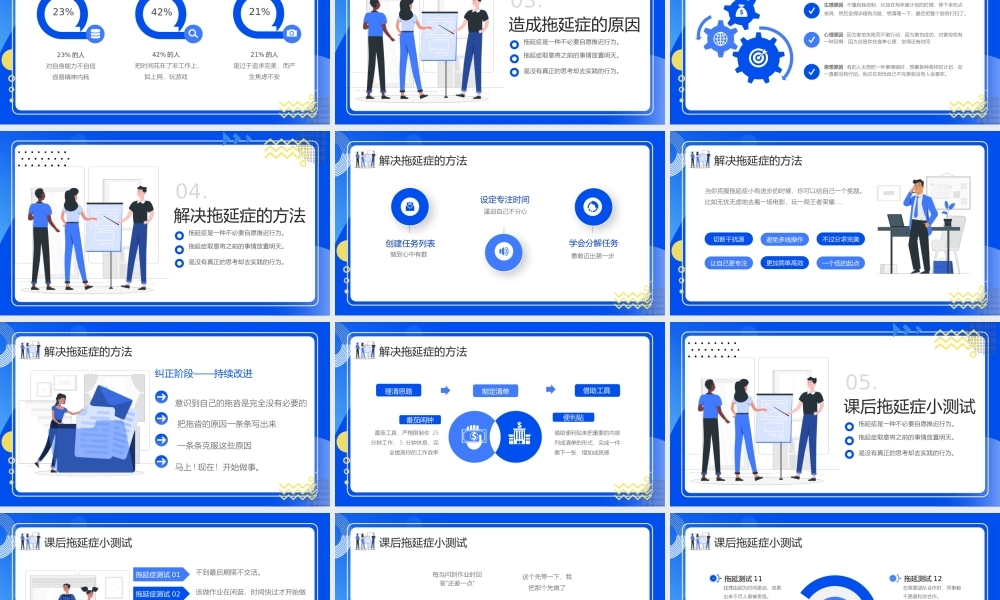 拖延症心理学课件PPT模板战胜拖延症培训公开课企业职场员工管理拖延症-17