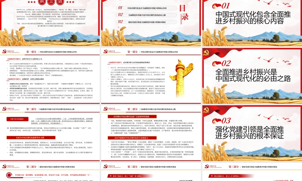 全面推进乡村振兴须强化党建引领PPT（20231226）