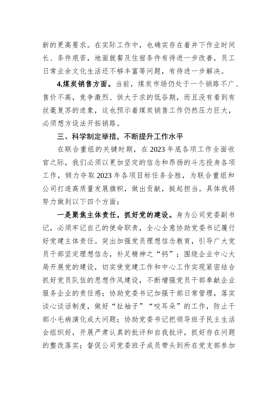 党委副书记在公司2023年底务虚会上的发言材料_第3页