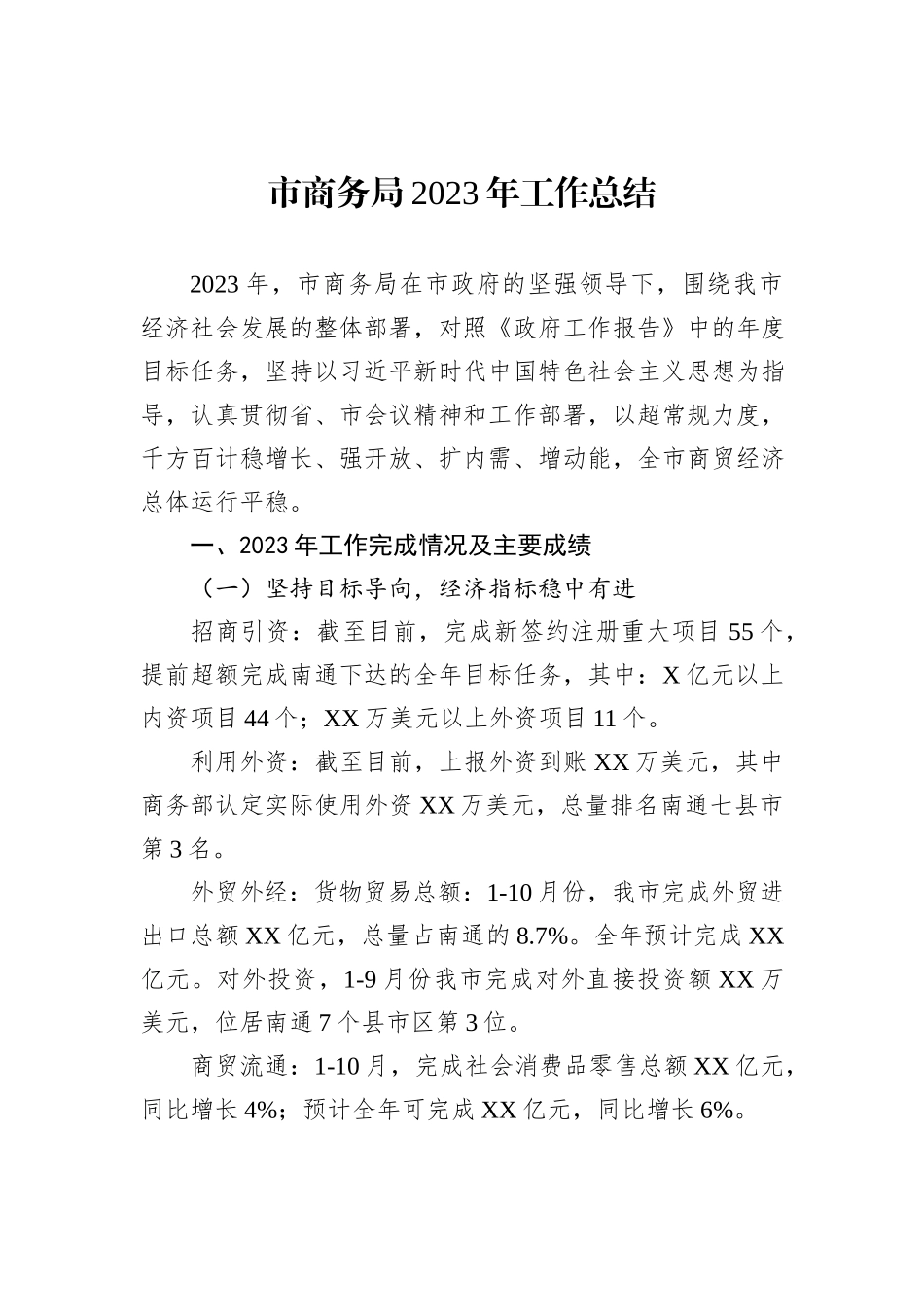 商务局2023年度工作总结汇编（5篇）_第2页