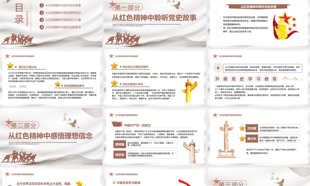 在党史学习教育中赓续传承红色精神PPT（20240122）