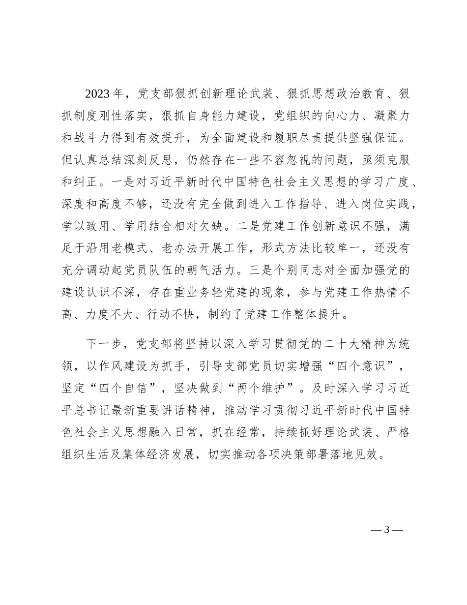 党支部2023年工作总结1500字（党建总结）_第3页
