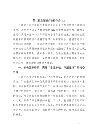 第二批主题教育心得体会 (10)【优】