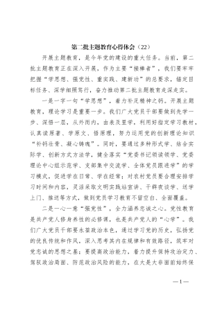 第二批主题教育心得体会（22）