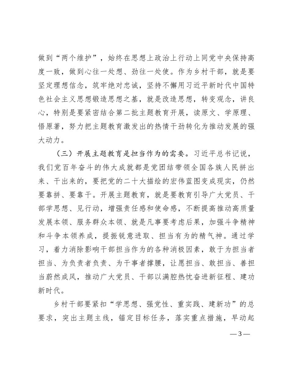 乡党委书记主题教育党课讲稿_第3页
