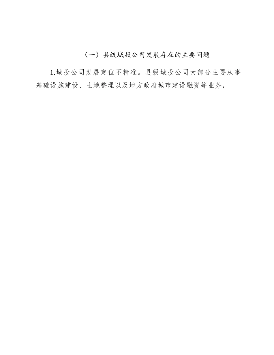 县级城投企业发展存在的主要问题及对策（调研报告参考）_第3页