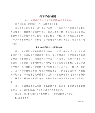 【精编范文】衙门习气整改措施-范文模板