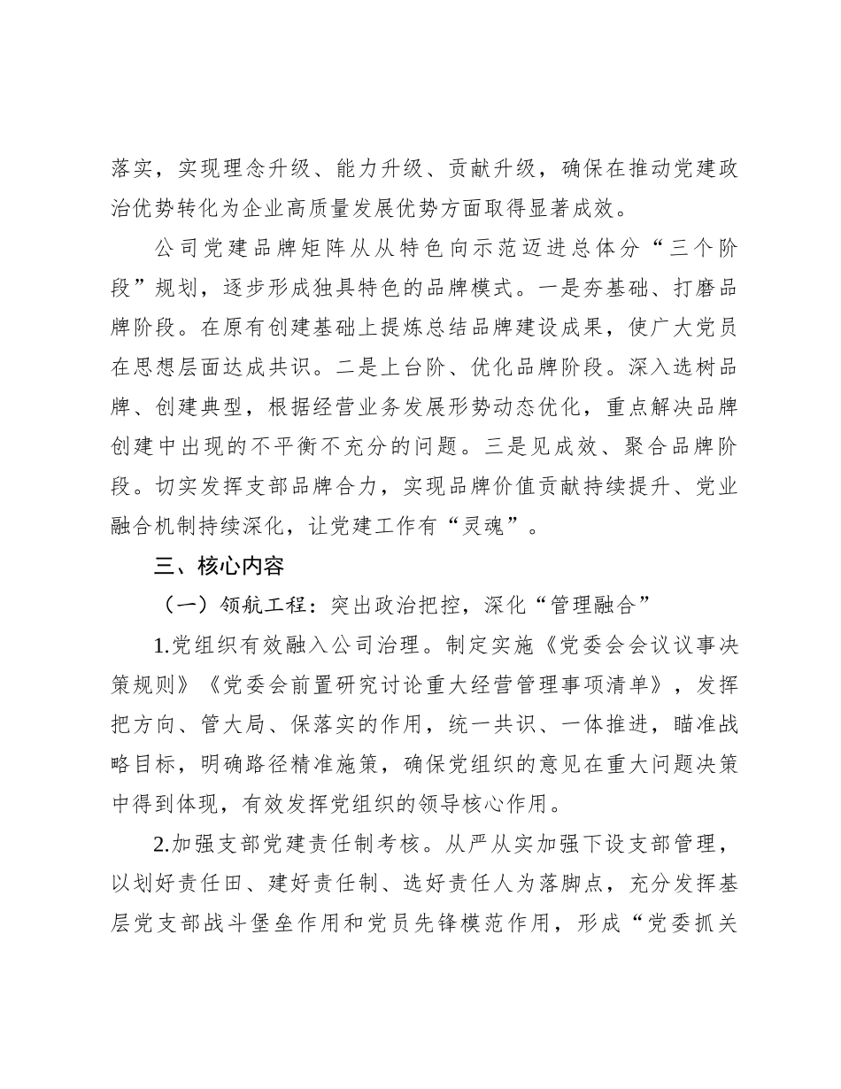 国有企业党建品牌创建实施工作方案_第2页
