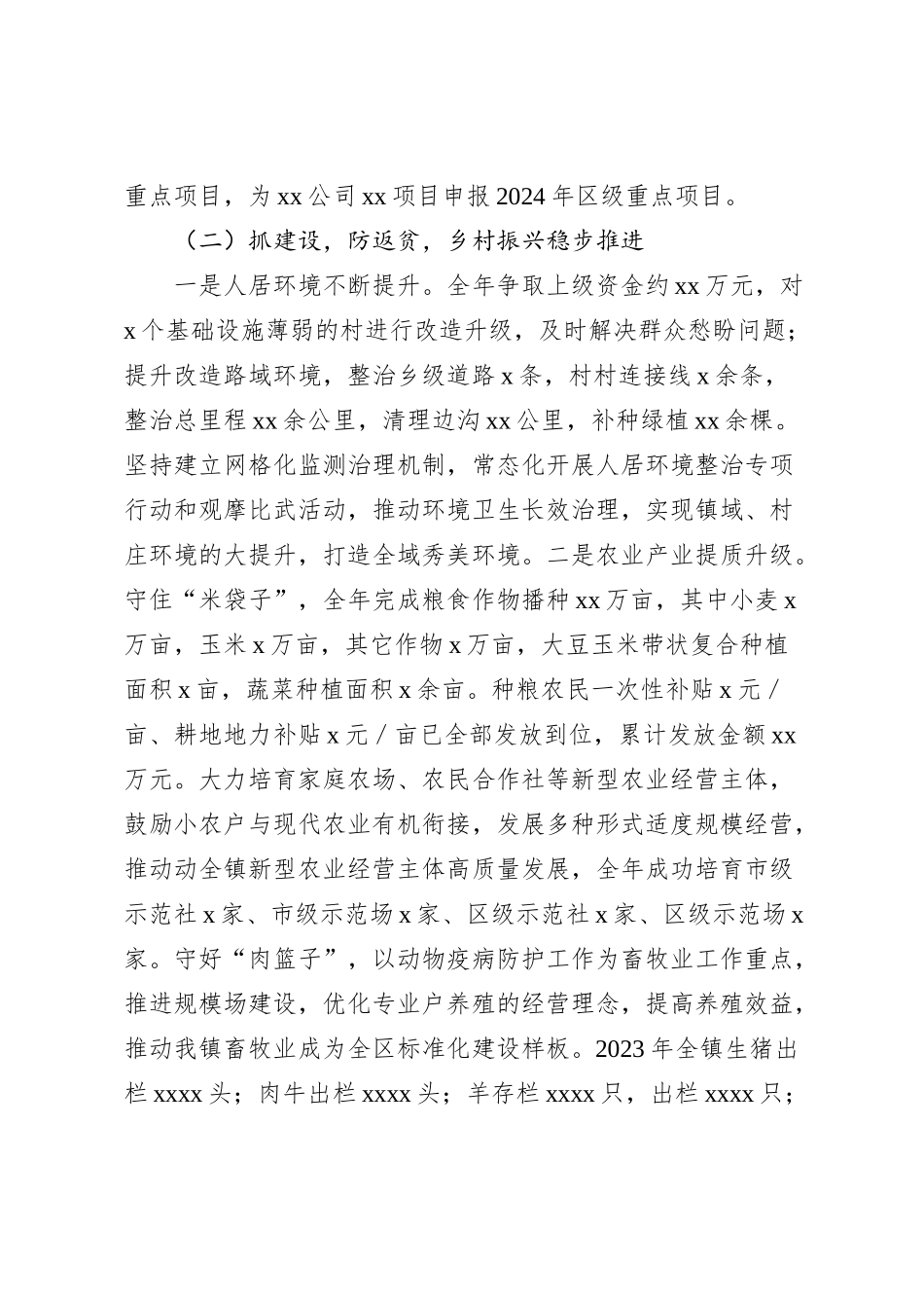 XX镇2023年工作总结及2024年工作计划_第2页