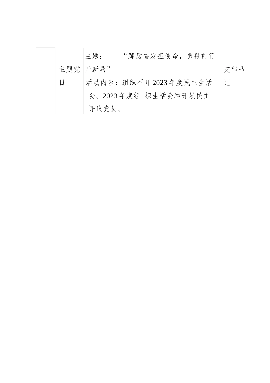 2024年度“三会一课”“主题党日“计划表_第3页