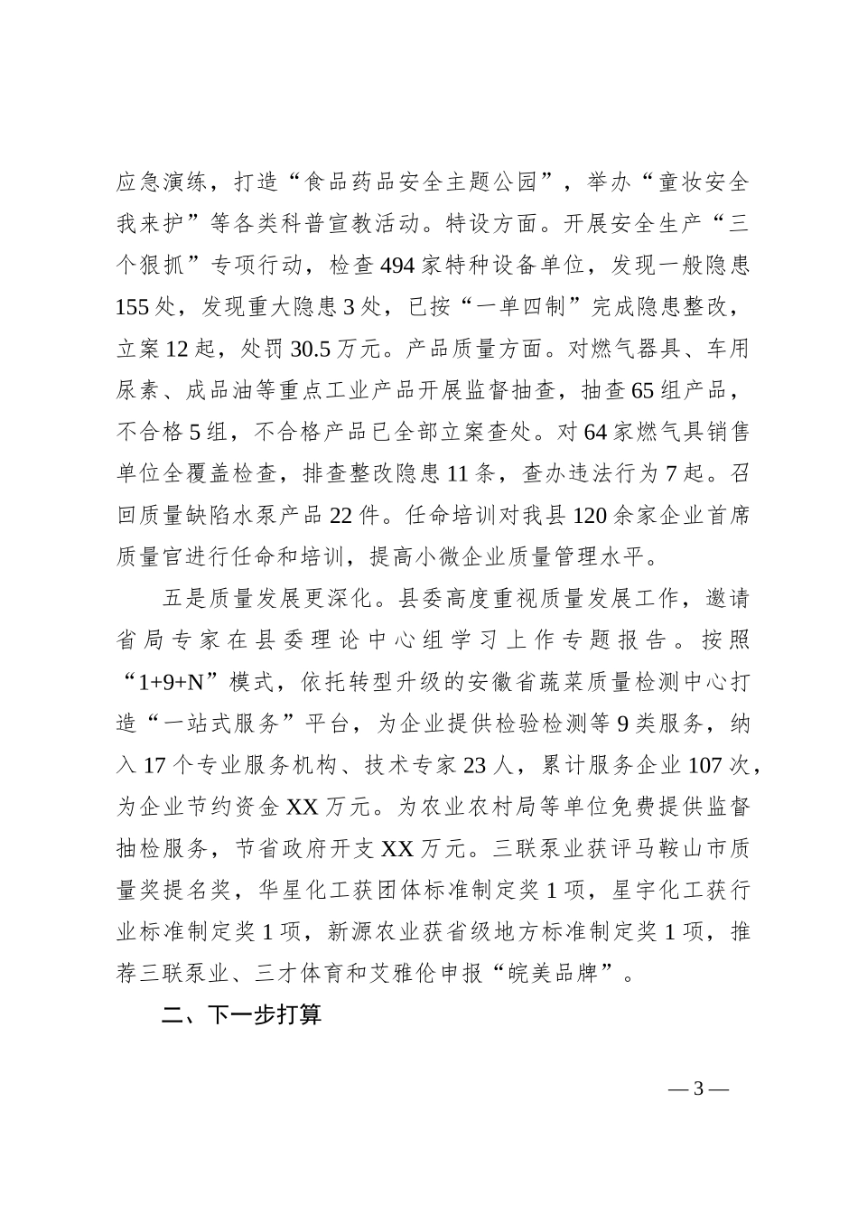 2023年重点工作总结及2024年工作安排_第3页