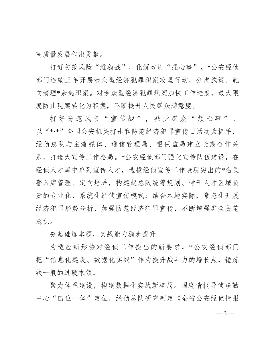 经验交流：忠诚履职推动经侦工作高质量发展_第3页