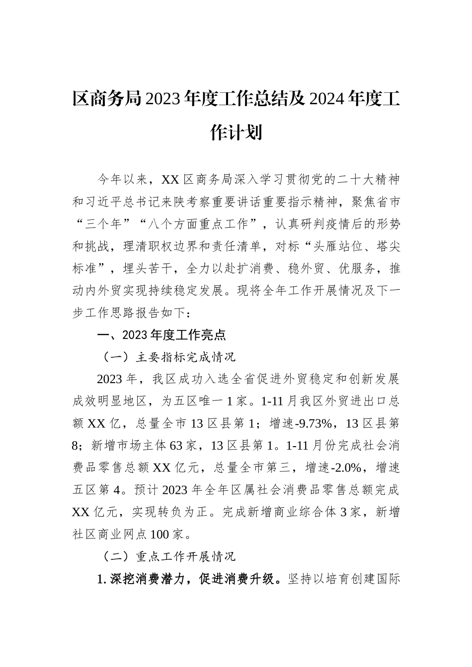 商务局2023年度工作总结汇编（6篇）_第2页