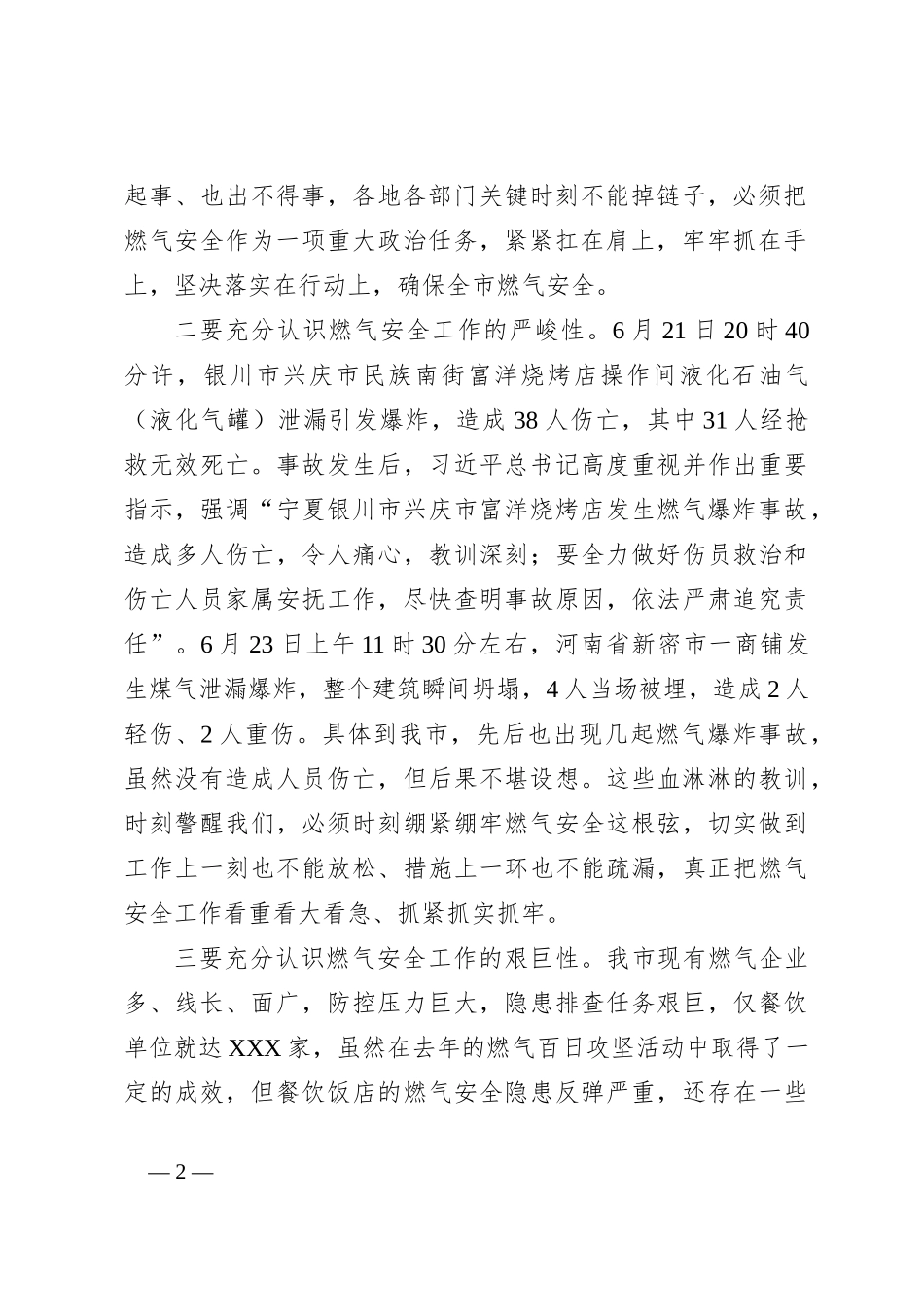 关于学习贯彻重要指示批示精神在燃气大会上的讲话_第2页