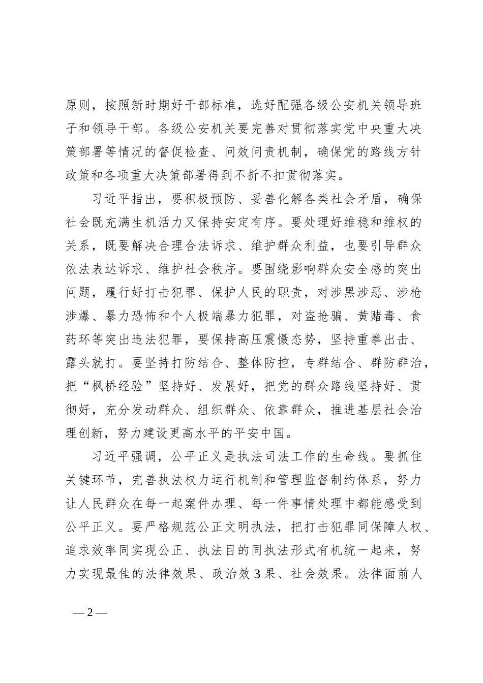 习近平总书记在全国公安工作会议上的讲话_第2页