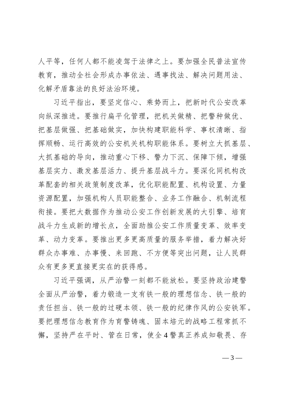 习近平总书记在全国公安工作会议上的讲话_第3页
