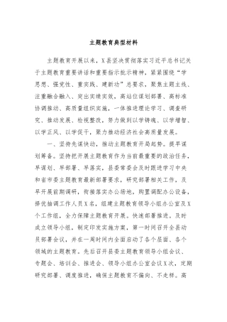 主题教育典型材料