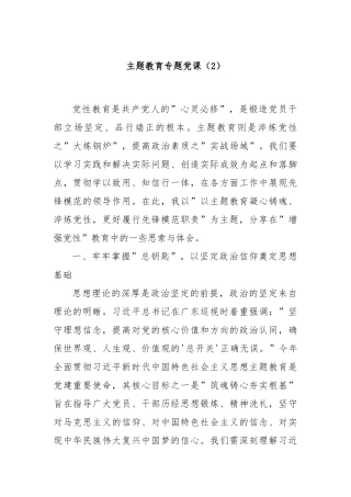 主题教育专题党课（2）