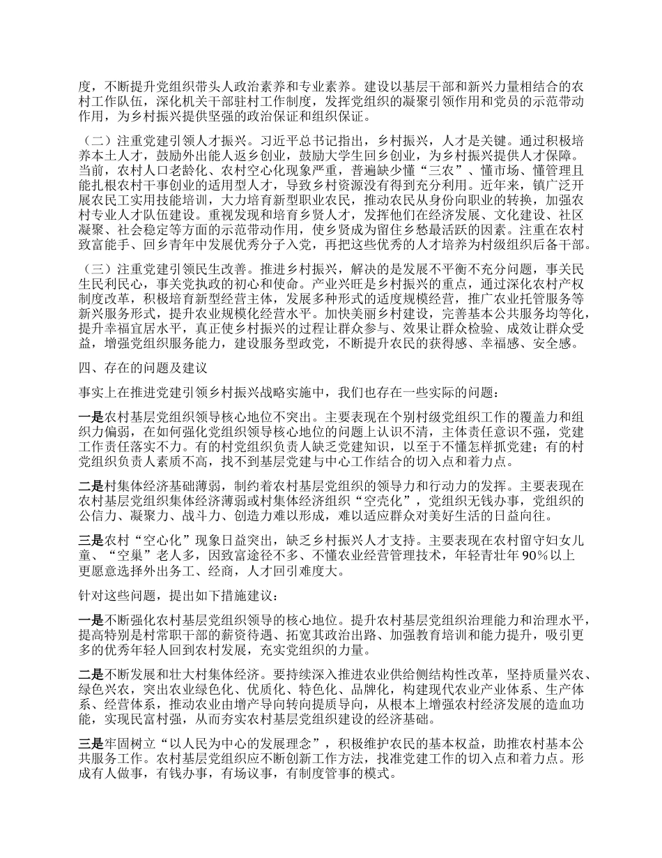 如何发挥党建引领乡村振兴作用的调研报告_第2页