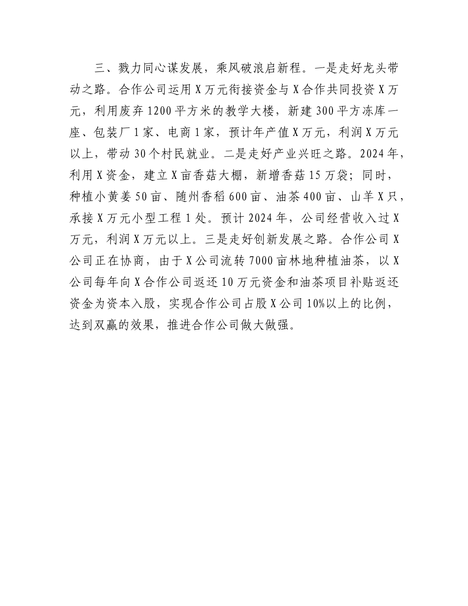 交流发言：厚植合作公司沃土  赋能集体经济发展_第3页