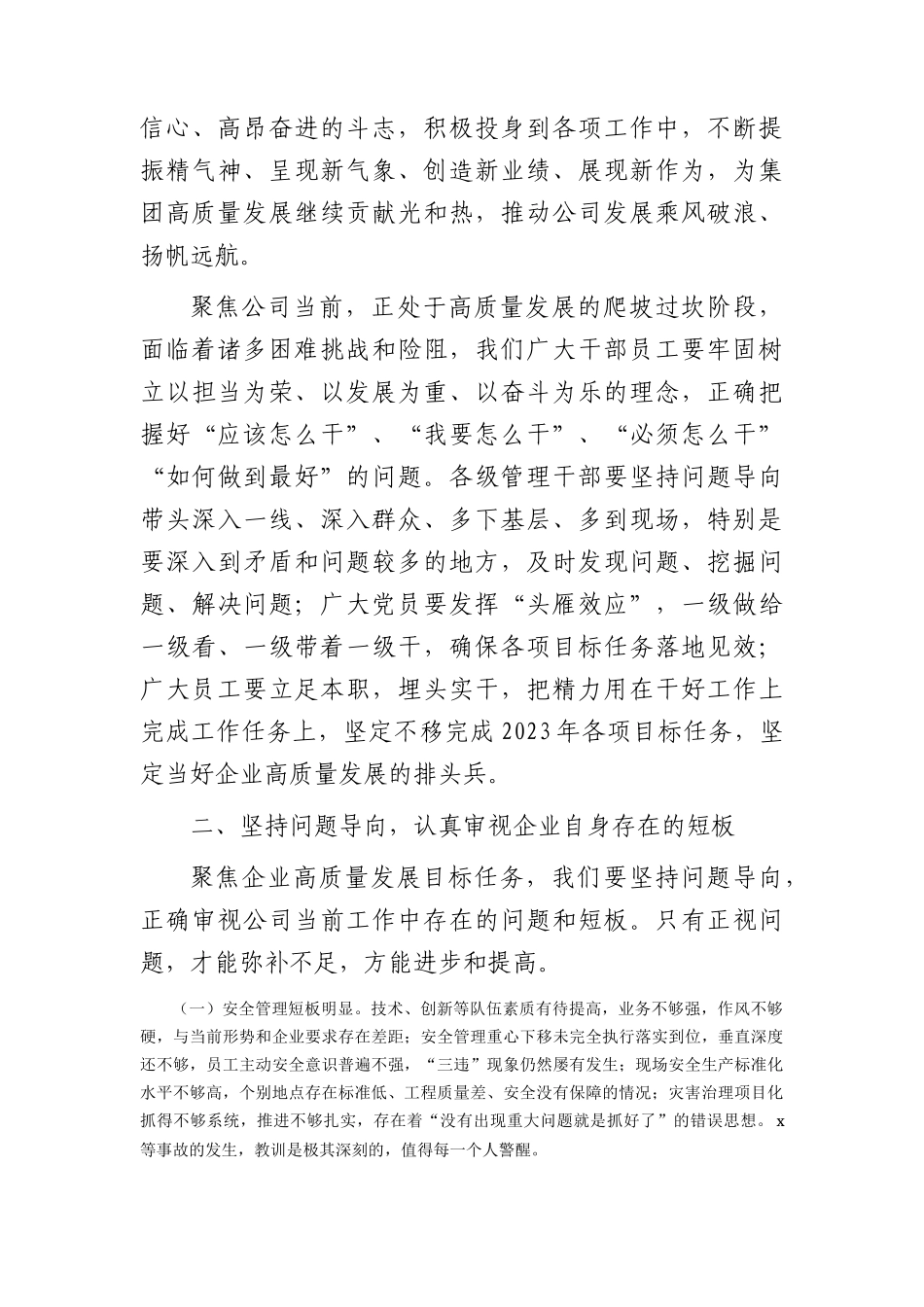 国企2023年度公司务虚会发言_第2页