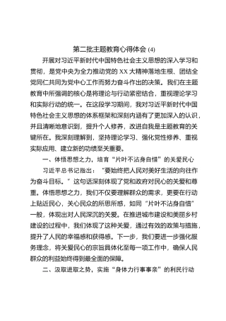 第二批主题教育心得体会 (4)【优】