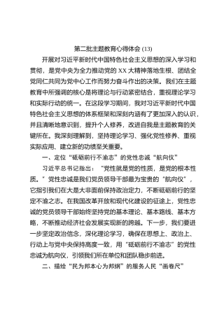 第二批主题教育心得体会 (13)【优】